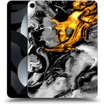 Picasee silikonový průhledný obal pro Apple iPad Air 5 10.9" 2022 Black Gold 2 – Zboží Mobilmania