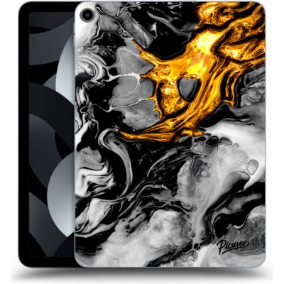 Picasee silikonový průhledný obal pro Apple iPad Air 5 10.9" 2022 Black Gold 2 – Zboží Mobilmania