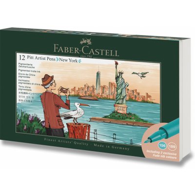 Faber-Castell 267135 Popisovače Pitt Artist Pen New York 12 ks – Zboží Mobilmania