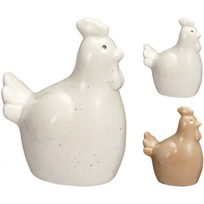 Dekorace porcelánová slepice 10,3 x 7 x 12 cm hnědá – Hledejceny.cz