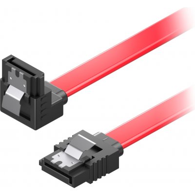 AlzaPower SATA 3.0 6Gbps 90° 0.5m červený APW-CBSA3905R – Zboží Mobilmania