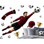 Nalepte.cz Fotbalový brankář Sparta Praha úpravy na přání fotbalové samolepky na zeď arch 100 x 74 cm – Sleviste.cz