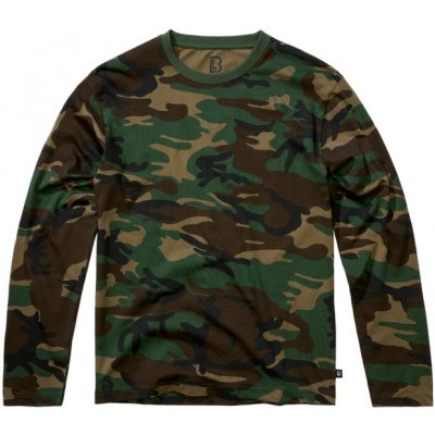 Tričko Brandit Premium s dlouhým rukávem lesní – Zboží Dáma