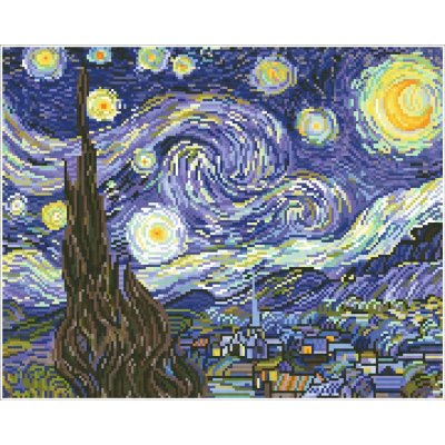 DIAMOND DOTZ Diamantové malování Hvězdná noc (Van Gogh) DD9001 40,6 x 50,8 cm – Zboží Mobilmania