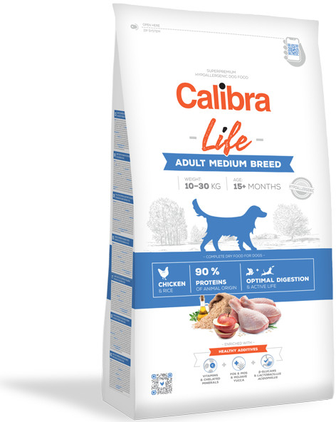 Calibra Dog Life Adult Medium Breed Chicken 12 kg