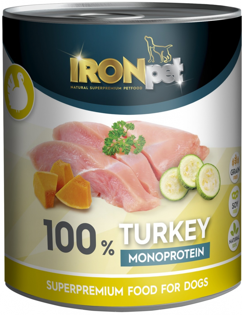 IRONpet 100% Monoprotein Krůta 800 g