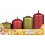 Nohel Garden Svíčky adventní STUPŇOVITÝ MIX metal mat d5x6/7,5/9/10,5cm – Zboží Mobilmania