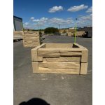 Barigadi Vyvýšený záhon betonový 50x50 x 25 cm, dřevo, pískovec – Zboží Mobilmania