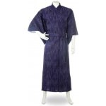 Japonské pánské dlouhé kimono Kasuri tmavě modré