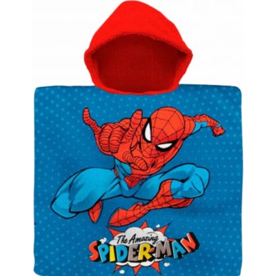 EUROSWAN Pončo Spiderman s kapucí bavlna 60 x 120 cm – Hledejceny.cz