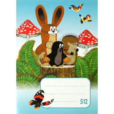 BOBO Školní sešit Krteček 512 A5 linkovaný 16 mm – Zboží Mobilmania