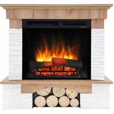 Dimplex Elektrický krb volně stojící s funkcí topení 1400 W hnědý – Sleviste.cz