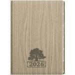 Ctirad Wood A5 Denní 2026 světle hnědá – Zboží Dáma