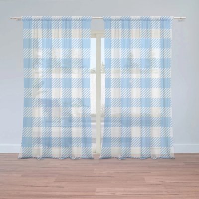 Záclony Košilový vzor: 2 ks - 150x250 cm - Sablio – Hledejceny.cz