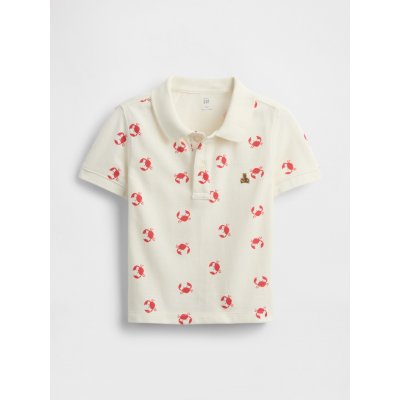 GAP Baby polo tričko Pique Bílá – Zboží Dáma