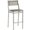 Zahradní židle a křeslo Barlow Tyrie Nerezová barová židle Equinox, 47x52x106 cm, rám nerez, výplet textilen charcoal