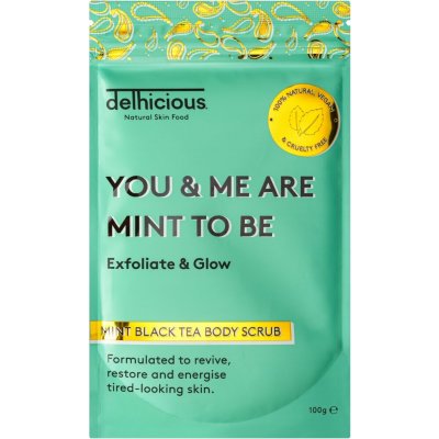 Delhicious Mint Black Tea Body Scrub tělový peeling 100 g – Hledejceny.cz