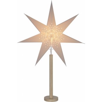 STAR TRADING Hvězda na stojánku Elice Natural hnědá barva dřevo papír