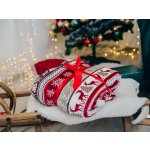 Textilomanie Vánoční červeno-bílá beránková deka z mikroplyše Winter delight 300 g/m2 200x220 – Sleviste.cz