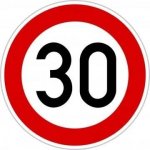 Dopravní Značka B20a - 2.třída Nejvyšší dovolená rychlost Rychlost: 30km/h – HobbyKompas.cz
