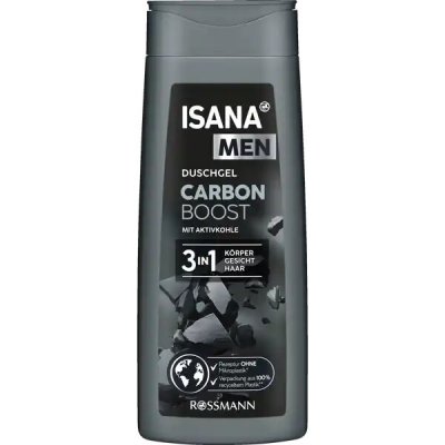 Isana Men Sprchový gel 3 v 1 Carbon Boost 300 ml – Hledejceny.cz