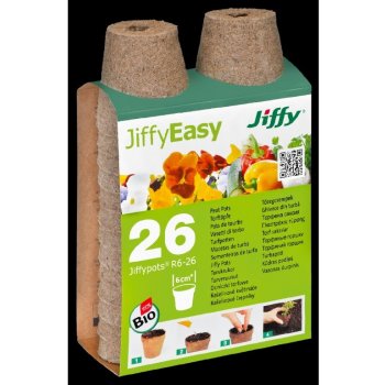 Jiffy Rašelinový květináč Jiffypot R6-26 6 cm balení 26 kusů
