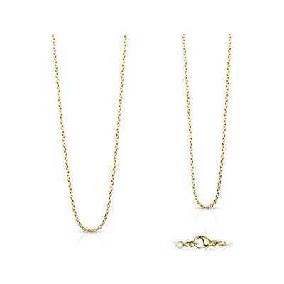 Šperky4U Zlacený ocelový řetízek OPE1166-015-45 – Zbozi.Blesk.cz