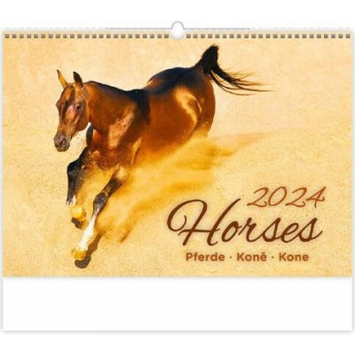 nástěnný Horses/Pferde/Koně/Kone 2024 – Hledejceny.cz