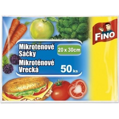 Fino mikrotenové svačinové sáčky, 20 x 30 cm, 7 µm, 50 ks – Zboží Mobilmania