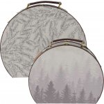 Home Styling Collection Sada dekorativních krabiček ve tvaru kufříků, 2 ks šedá – Zboží Mobilmania