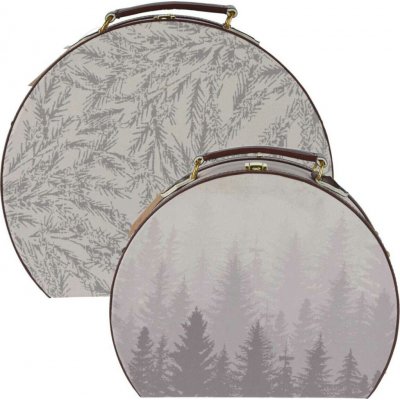 Home Styling Collection Sada dekorativních krabiček ve tvaru kufříků, 2 ks šedá – Zboží Mobilmania