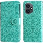 Sunflower knížkové pouzdro na Honor 400 - modrozelené – Zboží Živě