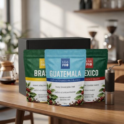 KávaPRO Dárková degustační sada Amerika zrnková 3 x 250 g – Hledejceny.cz