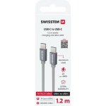 Swissten 71527201 Textile datový kabel USB-C 1,2 m – Zboží Mobilmania