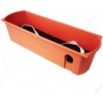 Nohel Garden Truhlík samozavlažovací FLORA s knoty plastový terakota 60 cm – Zboží Mobilmania