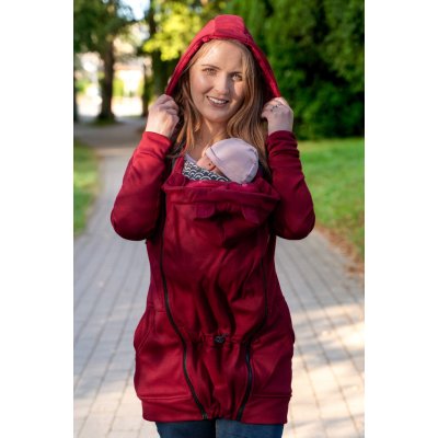 Nosicí mikina Jsem máma s kapucí bordó – Zboží Mobilmania