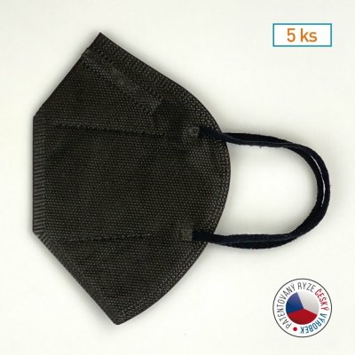 Nano M.ON Český antivirový nanorespirátor FFP2 Černá 5 ks – Hledejceny.cz