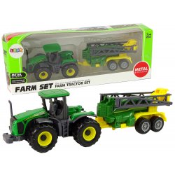 LEANToys Zemědělský traktor traktor s postřikovačem zelená