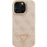 Guess 4G Strass Triangle Logo kryt s výklopným stojánkem a MagSafe pro iPhone 16 Pro - růžový 57983125189 – Zboží Mobilmania