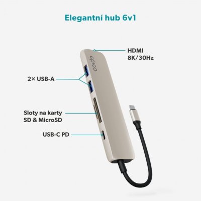 Epico 6in1 Aluminium Hub 9915112100094 – Zboží Živě
