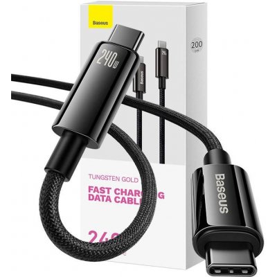 Baseus USB-C - USB-C 240W 2m černý CAWJ040101 – Zbozi.Blesk.cz