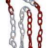 Výstražná páska a řetěz ProfiGaráž plastový řetěz romboid 5,5 mm x 25 m bílo-červený
