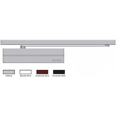 Assa Abloy DC340 New EN3-6 bez ramene protipožární stříbrná – Zboží Mobilmania