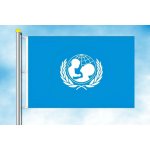 LIBEA, s.r.o. Vlajka UNICEF Rozměr: 60×90 cm, Uchycení: Karabiny na stožár – Hledejceny.cz