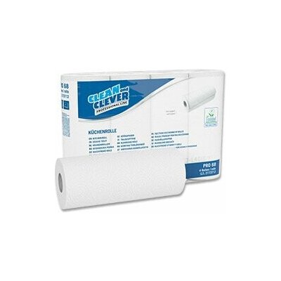 Clean and Clever - papírové kuchyňské utěrky - 3vrstvé , 64 útržků, 4 ks – Zboží Dáma