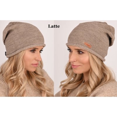 Fashionweek Elegantní dámská teplá čepice v módních barvách Beanie ZIZI-J4 latte