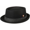 Klobouk Plstěný klobouk porkpie Mayser černý klobouk Gareth