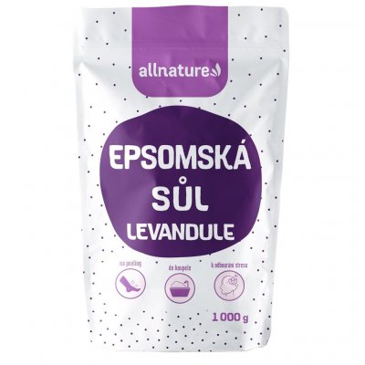 Allnature Epsomská sůl Levandule 1000 g – Zboží Mobilmania