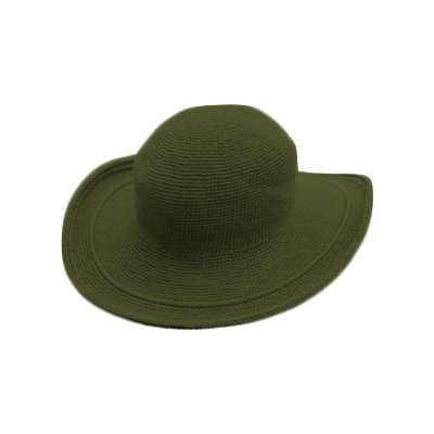 Foxgloves bavlněný háčkovaný klobouk zelený