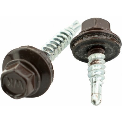 WT WINTECH Střešní šroub 4,8 × 20mm, RAL 8017, s EPDM podložkou, blistr 30ks – Hledejceny.cz